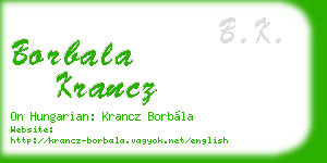 borbala krancz business card